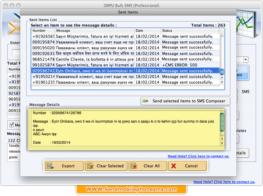 MAC Bulk SMS Software - Professional