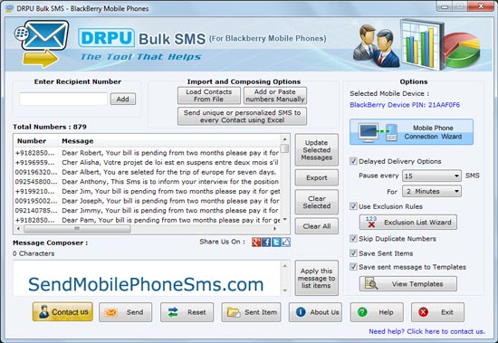 Windows 10 Blackberry Mobile Phone SMS Software full