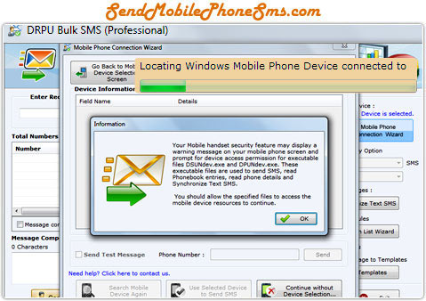 Send Mobile Phone SMS Software screenshot
