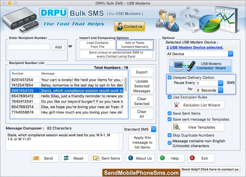 MAC Bulk SMS Software for USB Modems