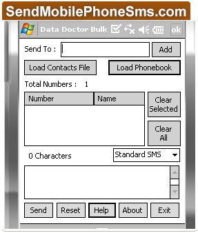 Bulk SMS Software for Pocket PC