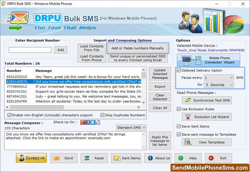 Check Delayed Delivery Option